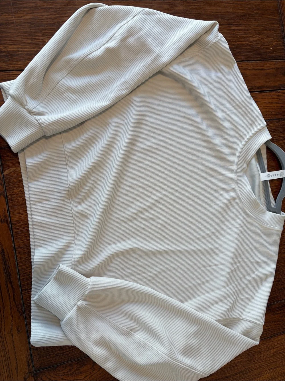 Lululemon Softstreme Oversized Cropped Crew Pullover 6 opal white Sweatshirt